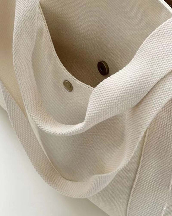 Grote canvas tas met dubbele handgrepen