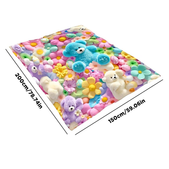 Deken Schattig Pluche 3D Plaid