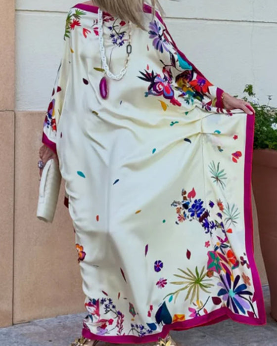 Jurk Off-Shoulder Contrast Los Vakantie