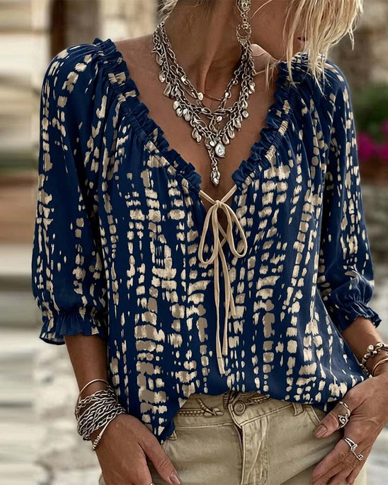 Blouse Bohemian Ruffle Strik