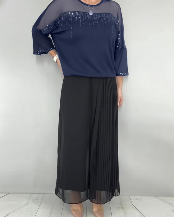 Blouse Gaas Gespleten Loose