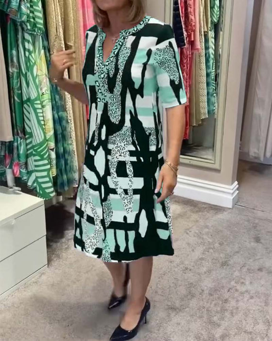 Midi-jurk met luipaardprint voor dames