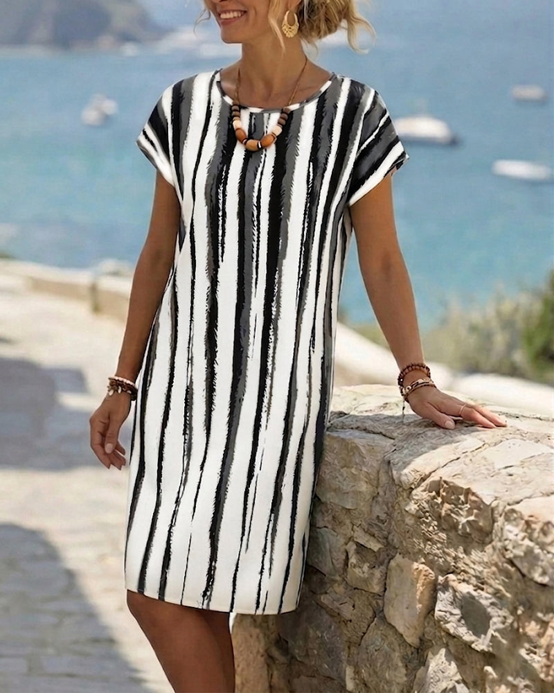 Jurk Verticale Streep Shift