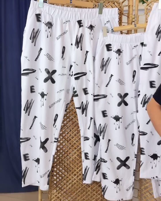 Broek mid-rise casual bedrukt