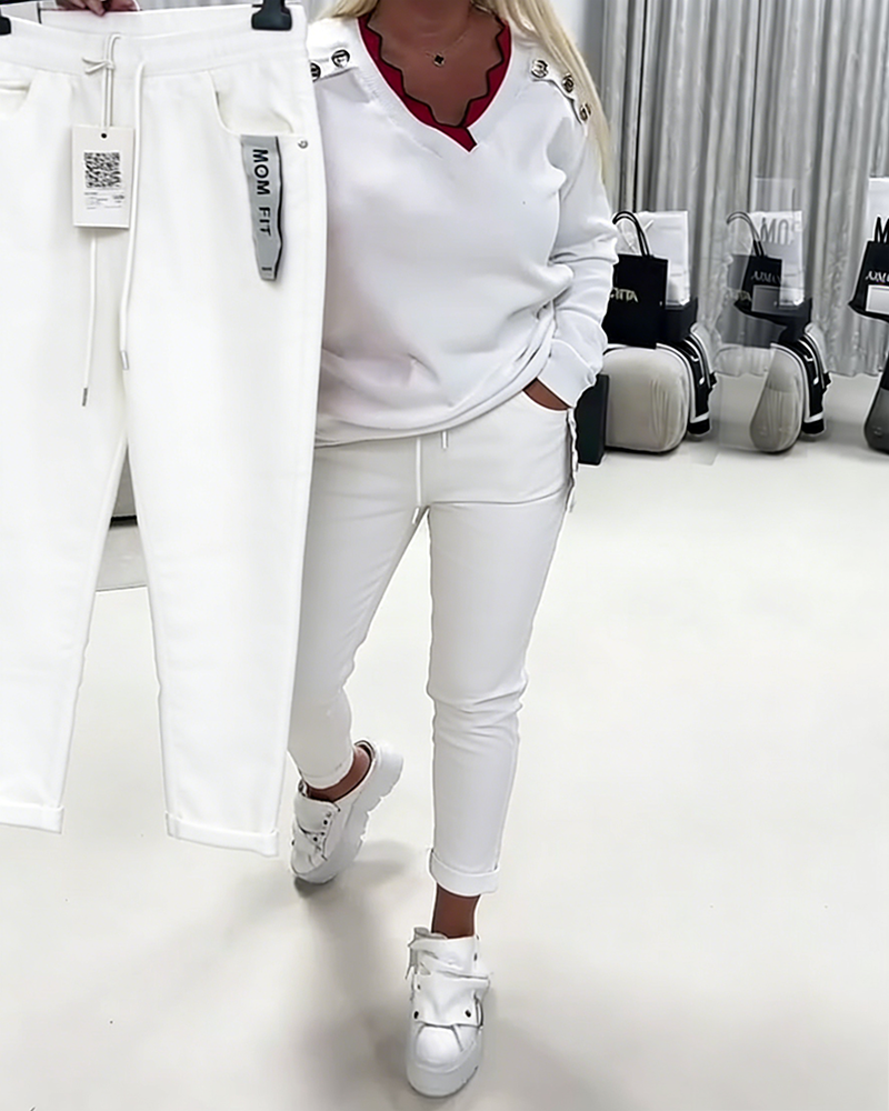 Broek Mode Rek Trelusknoop