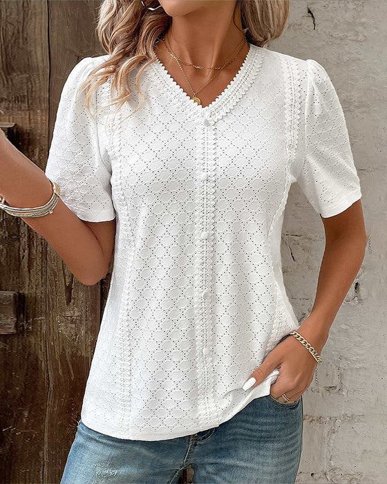 Top met rechte mouwen