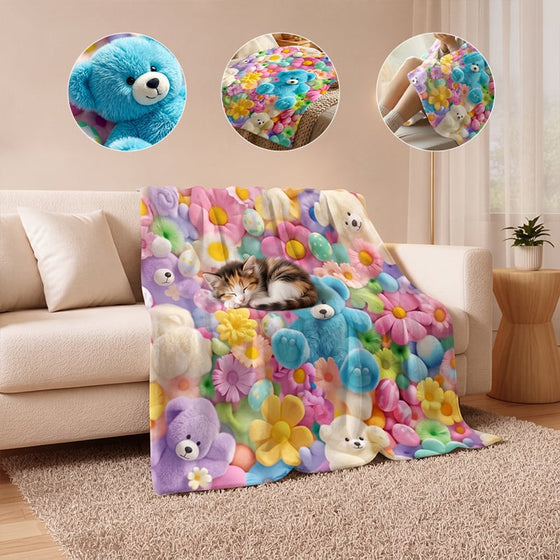 Deken Schattig Pluche 3D Plaid