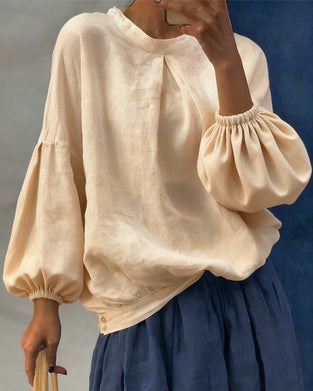 Blouse Pofmouw Katoen Linnen