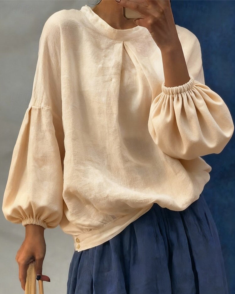 Blouse Pofmouw Katoen Linnen