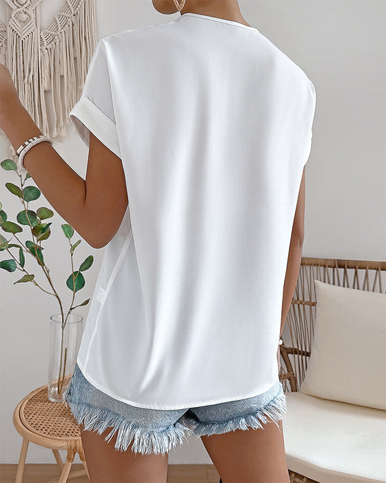 Blouse Met Elegante Vleermuizermommen