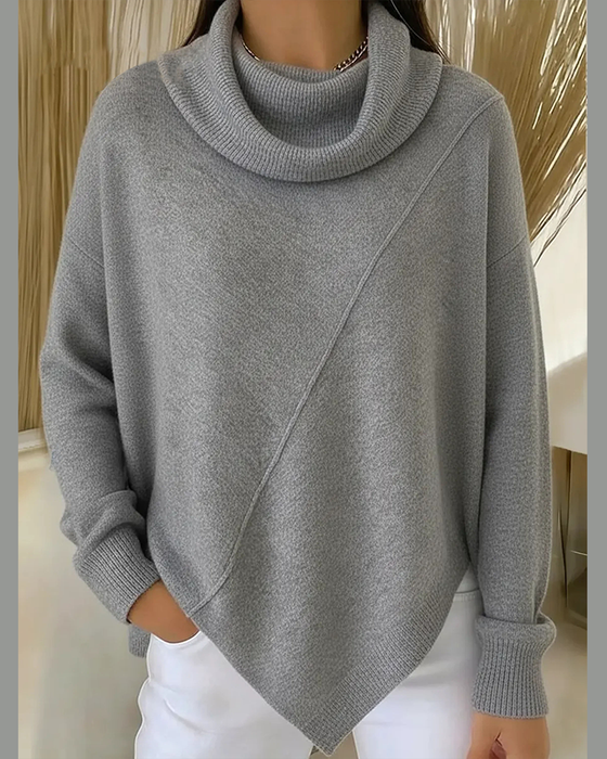 Trui Asymmetrische Cowl Hals