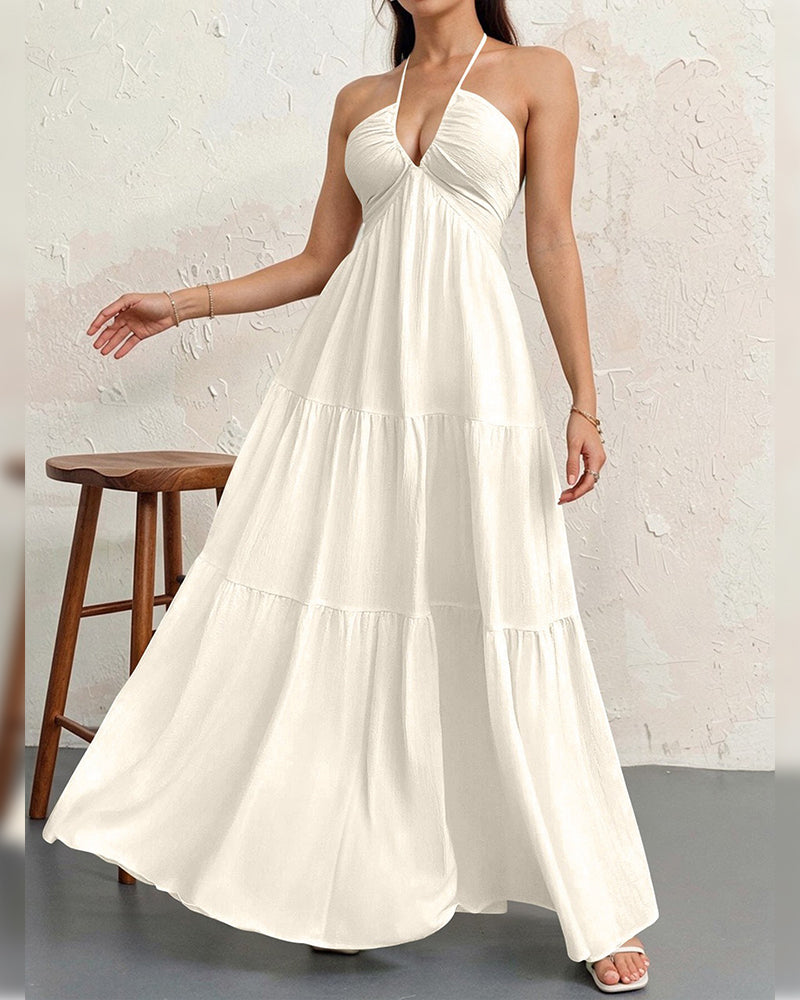 Jurk Mode Effen Halter