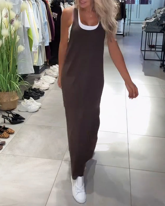 Jurk Slankmakend Draagband Casual