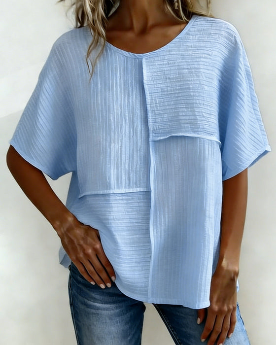 Top Verticaal Gestructureerd Patchwork Los