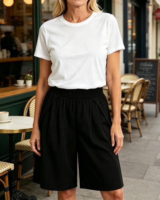 Shorts Elastische Taille Wijdbeen