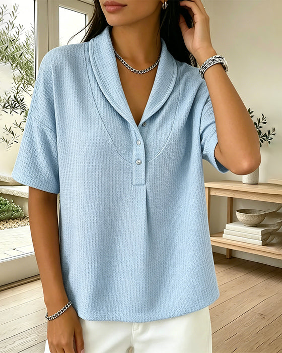 T-Shirt Wafel Henry Effen