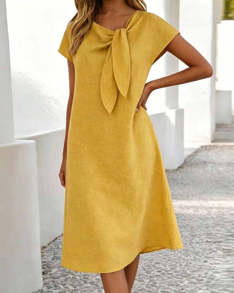 Jurk Casual Effen Kleur
