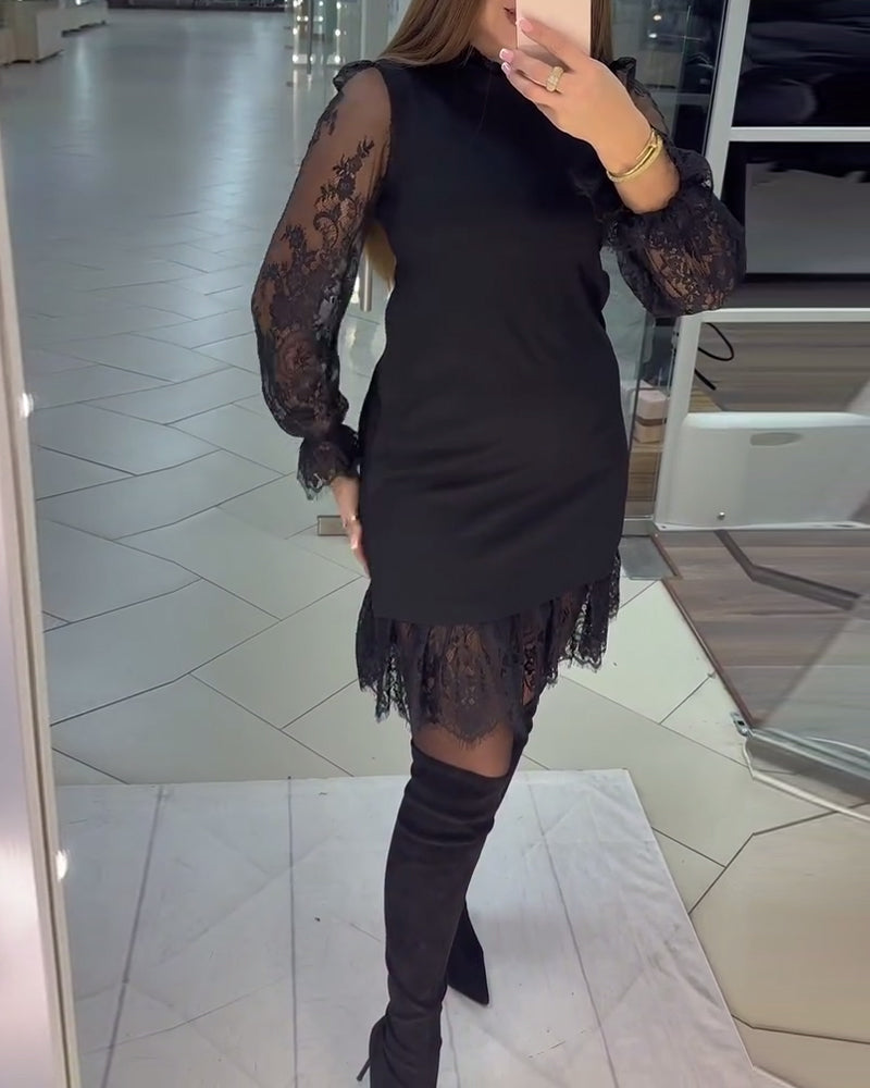 Kant Afgezet Patchwork Jurk