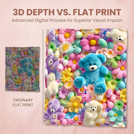 Deken Schattig Pluche 3D Plaid