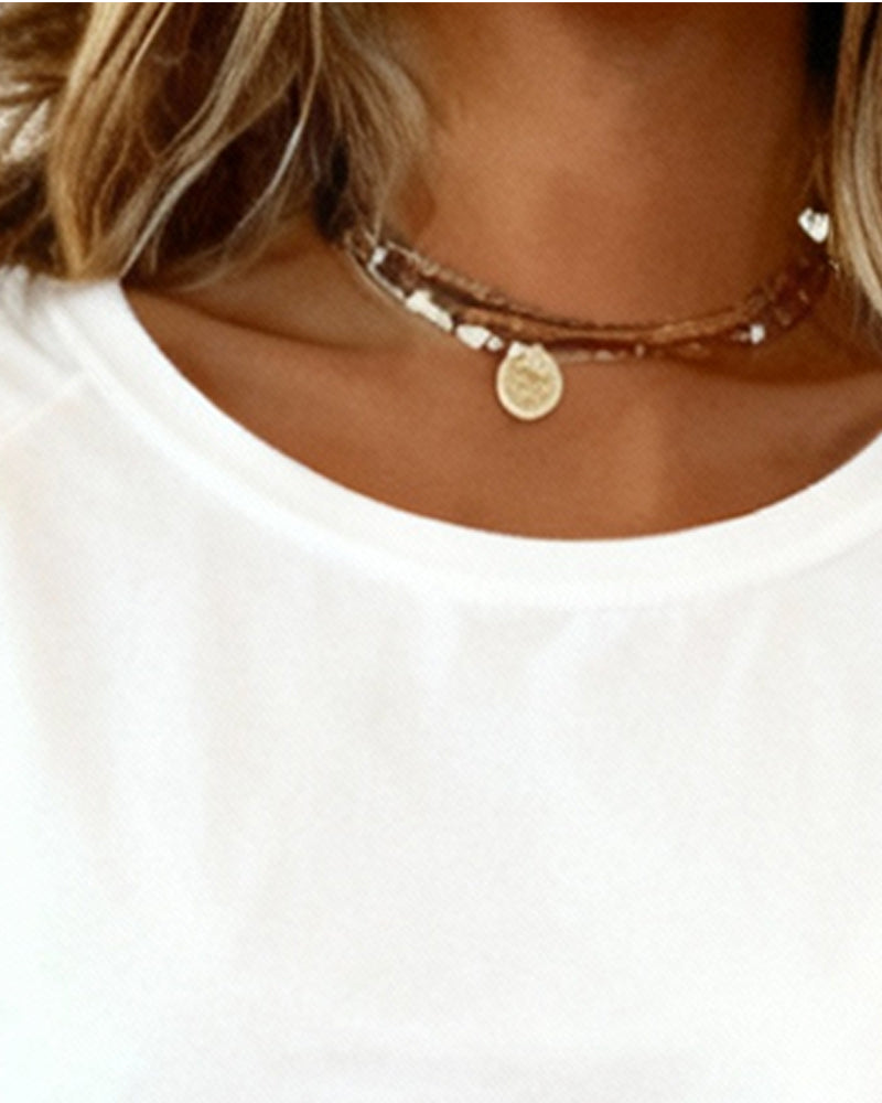 Top 100% Katoen Crewneck Casual