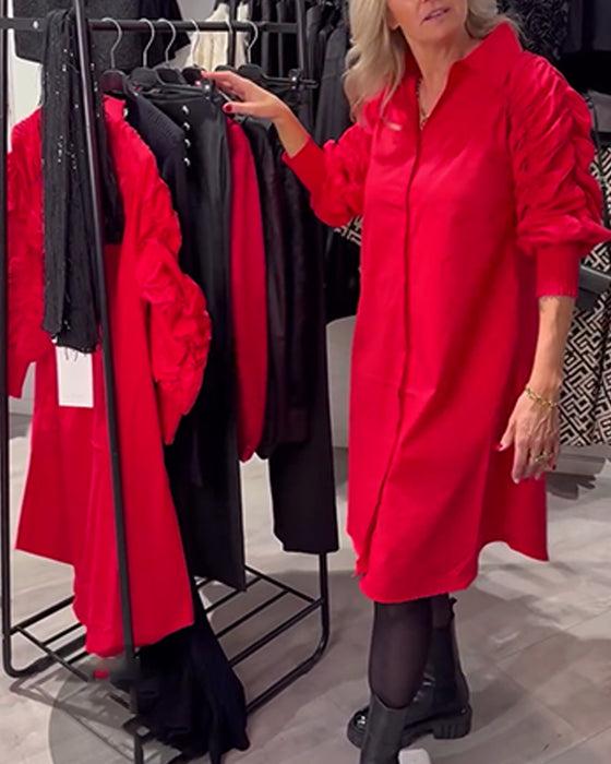 Jurk Kraag Mode Shirt