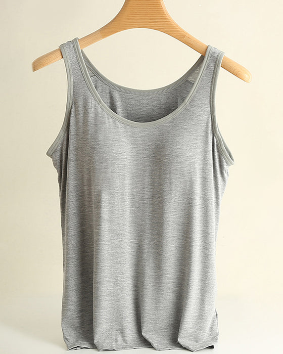 Cami Top Eén Stuk Effen Basisstuk