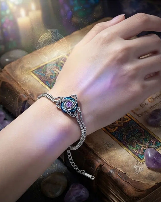 Armband Geboortesteen Keltische Drievoudige Knoop