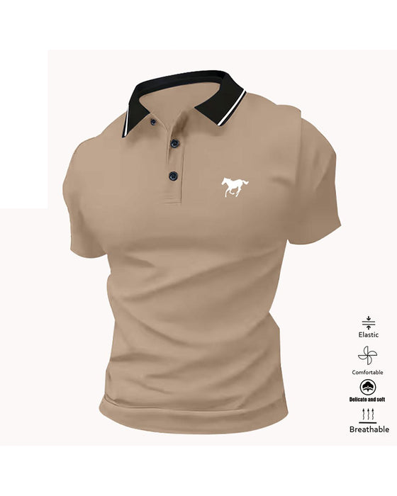 Heren T-shirt Met Kraag, Korte Mouwen