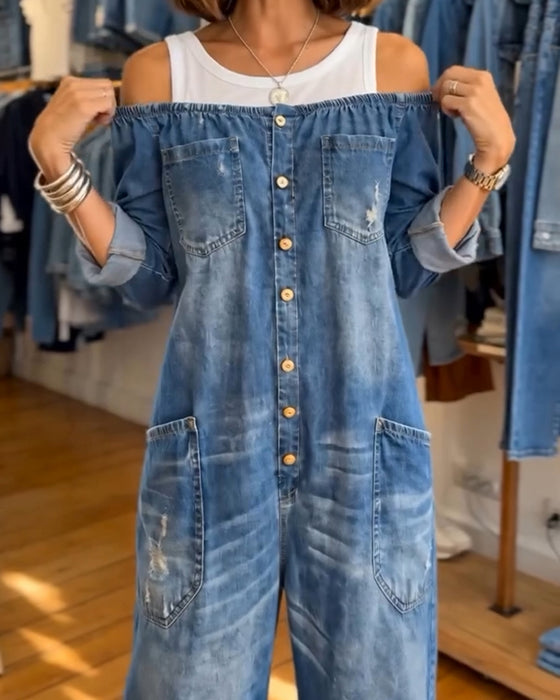 Jumpsuit Lange Mouwen Kleurblok