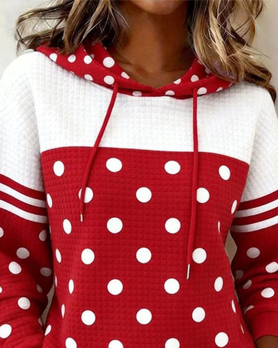 Hoodie Stipje Kleurblok Koord
