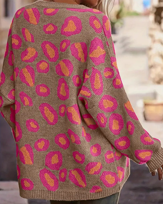 Trui casual v-hals warm los