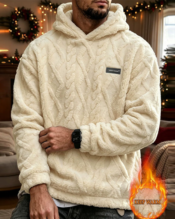 Heren Winter Jacquard Patroon Hoodie