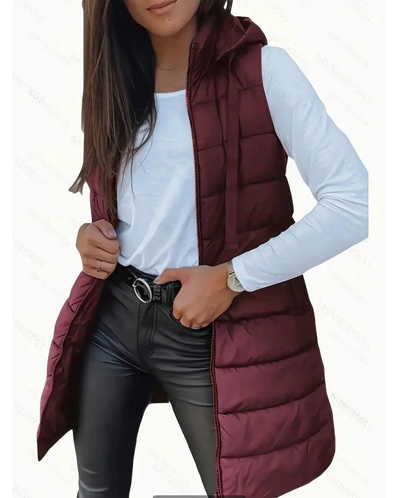 Vest Jas Met Capuchon Halflang