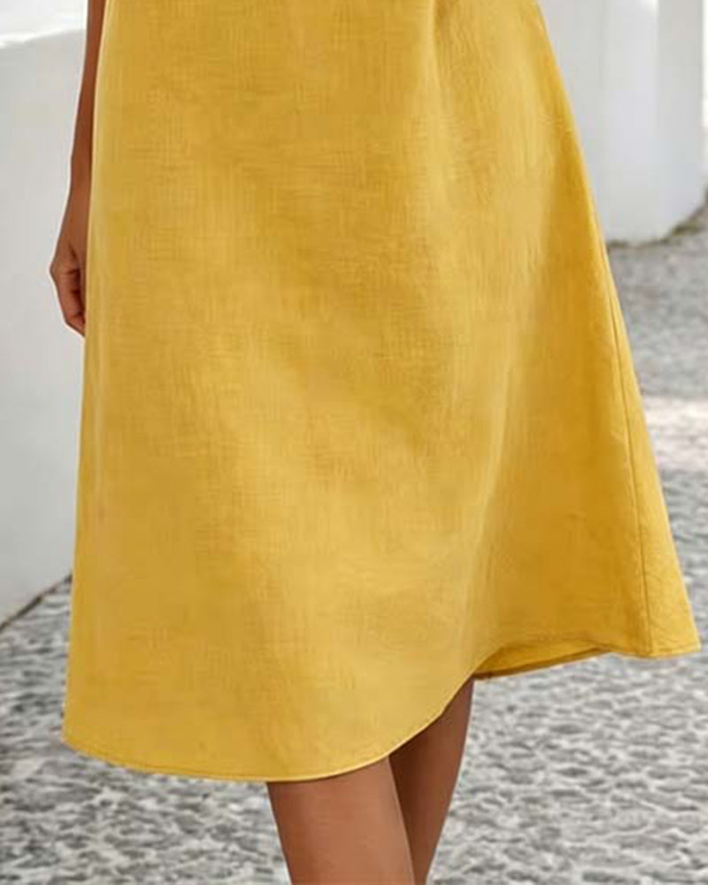 Jurk Casual Effen Kleur