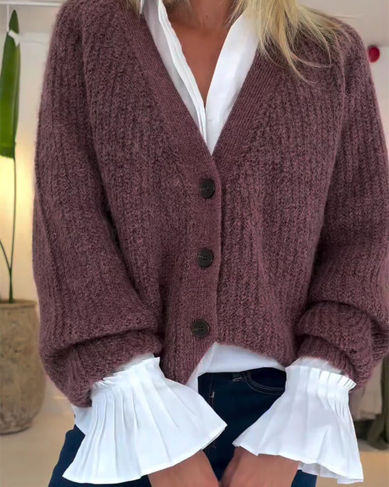 Overhemd Flare Mouw Casual Slag