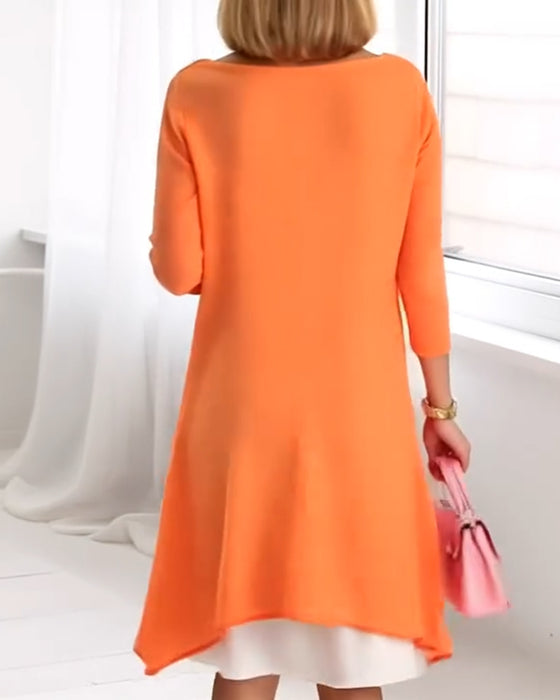 Set Bloemenprint Patchwork Langermig