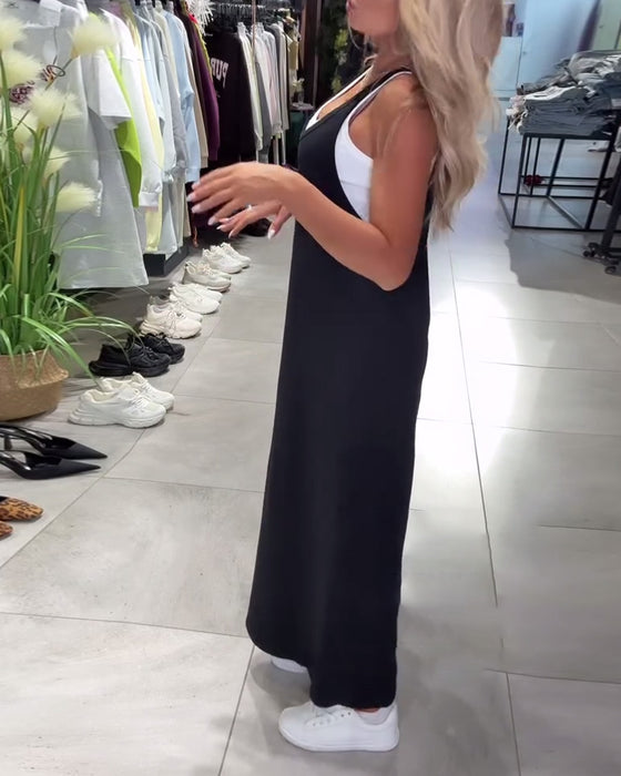 Jurk Slankmakend Draagband Casual