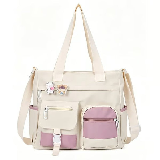 Tas Ruim Canvas Tote Vakken