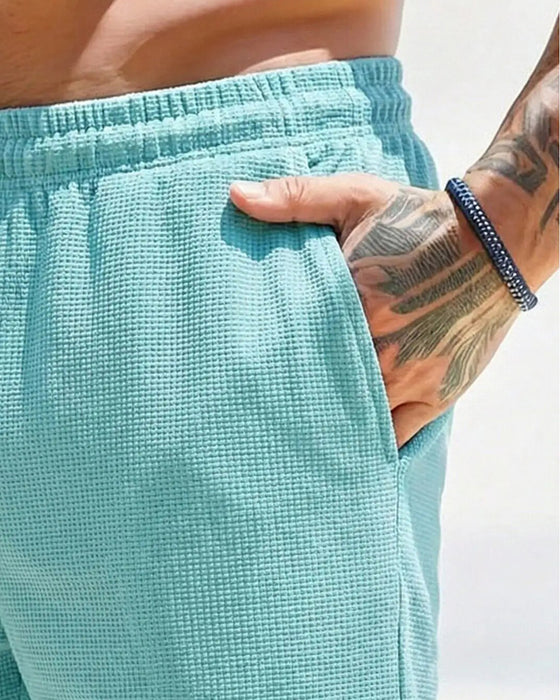Shorts Heren Wafel Casual
