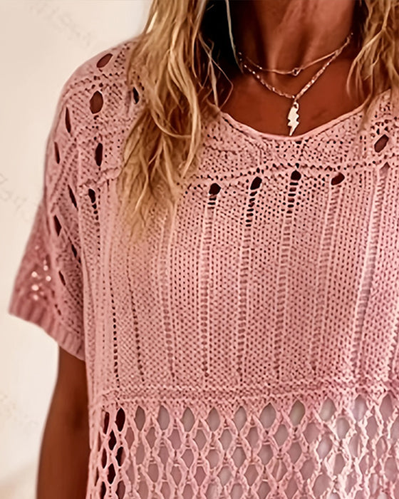 Pullover Ronde Hals Uitgesneden