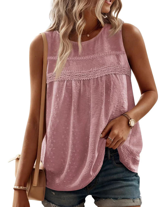 Tanktop Mouwloos Effen Casual