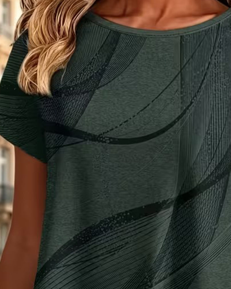 T-Shirt Korte Mouw Asymmetrische Zoom