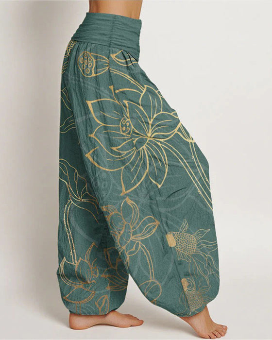 Broek Hoge Taille Geplooide Taille Harem