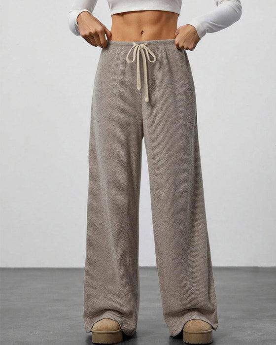 Broek Effen Koord Breedbeend Lang
