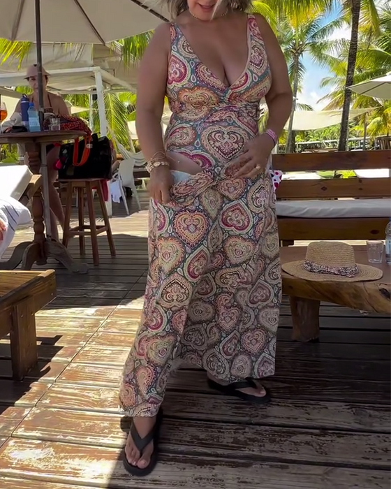 Badpak Strapless Hart Vakantieprint