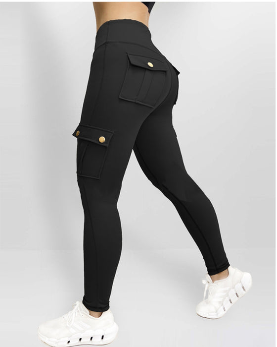 Sneldrogende broek met hoge taille