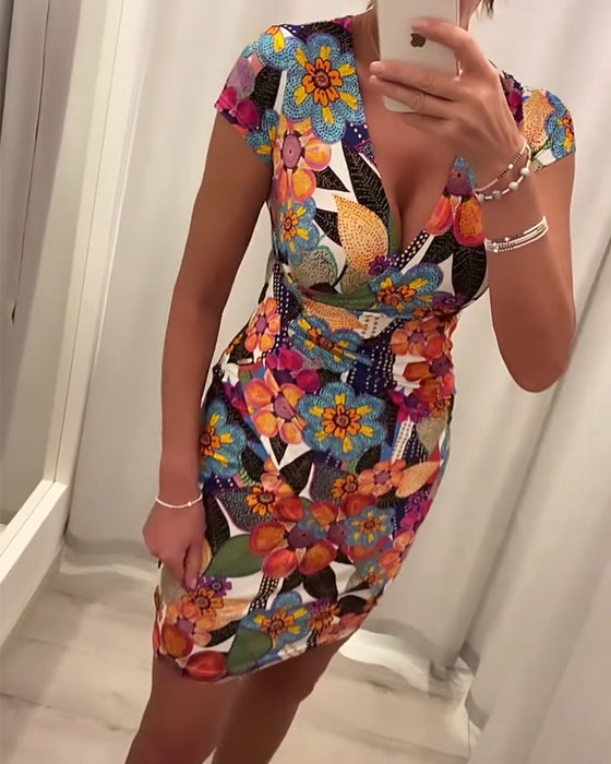 Diepe V slanke sexy jurk