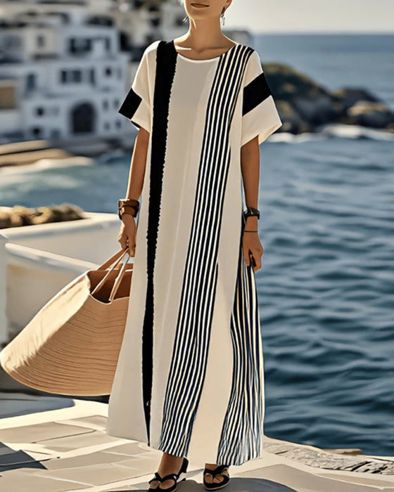 Jurk Gestreept Print