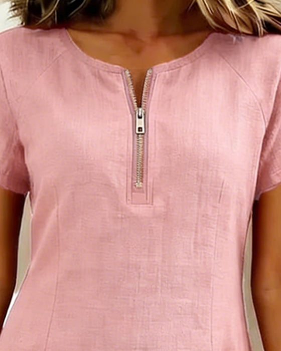 Off-Shoulder 100% Katoen Wijd Pijp