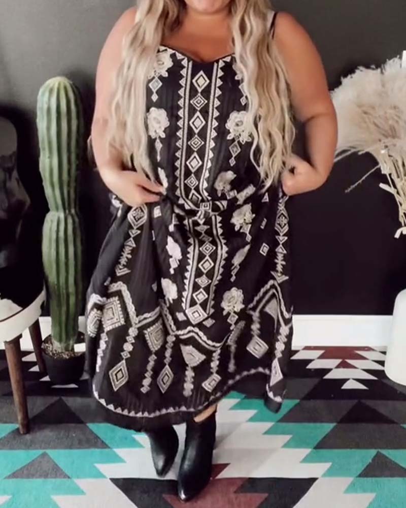 Jurk Spaghettiband Bloemig Vakantie